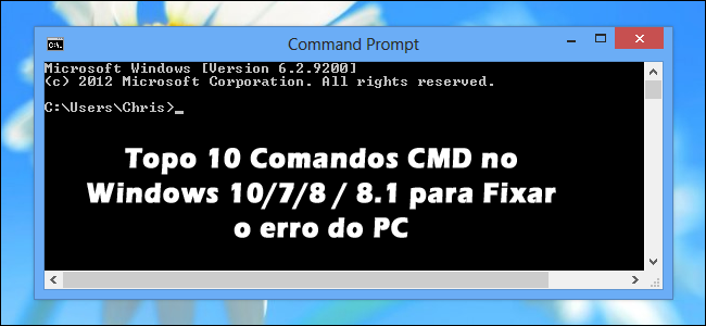 Comando CMD útil para corrigir problemas de PC