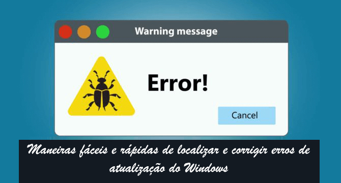 verifique os erros de atualização do Windows